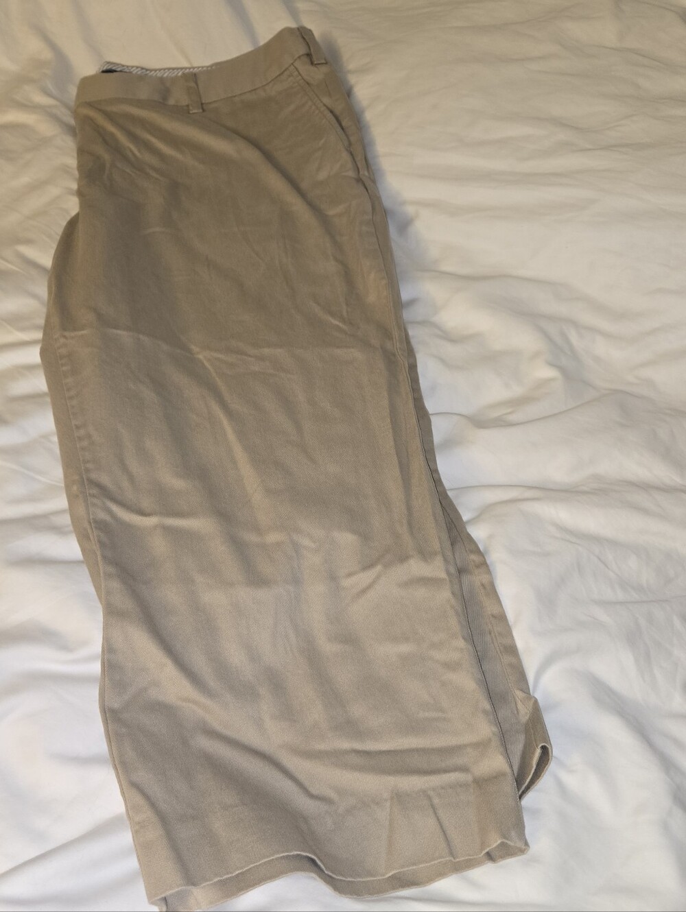 Lands' End Khaki Chino Crop 20W - Picture 2 of 4